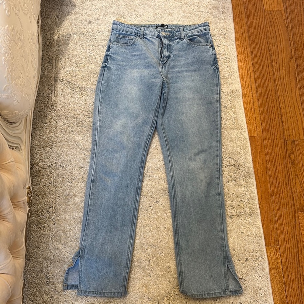 Fashion Nova Blue Straight Leg Jeans